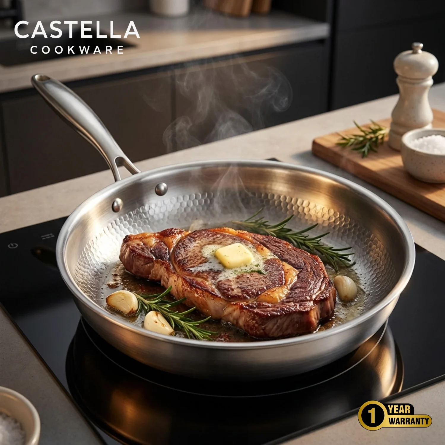 Titanium Hammered Pan + FREE LID - Image 8