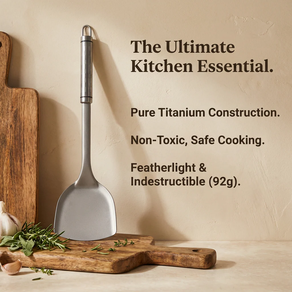 Pure Titanium 4 Pans + Utensils Set + FREE LIDS - Image 7